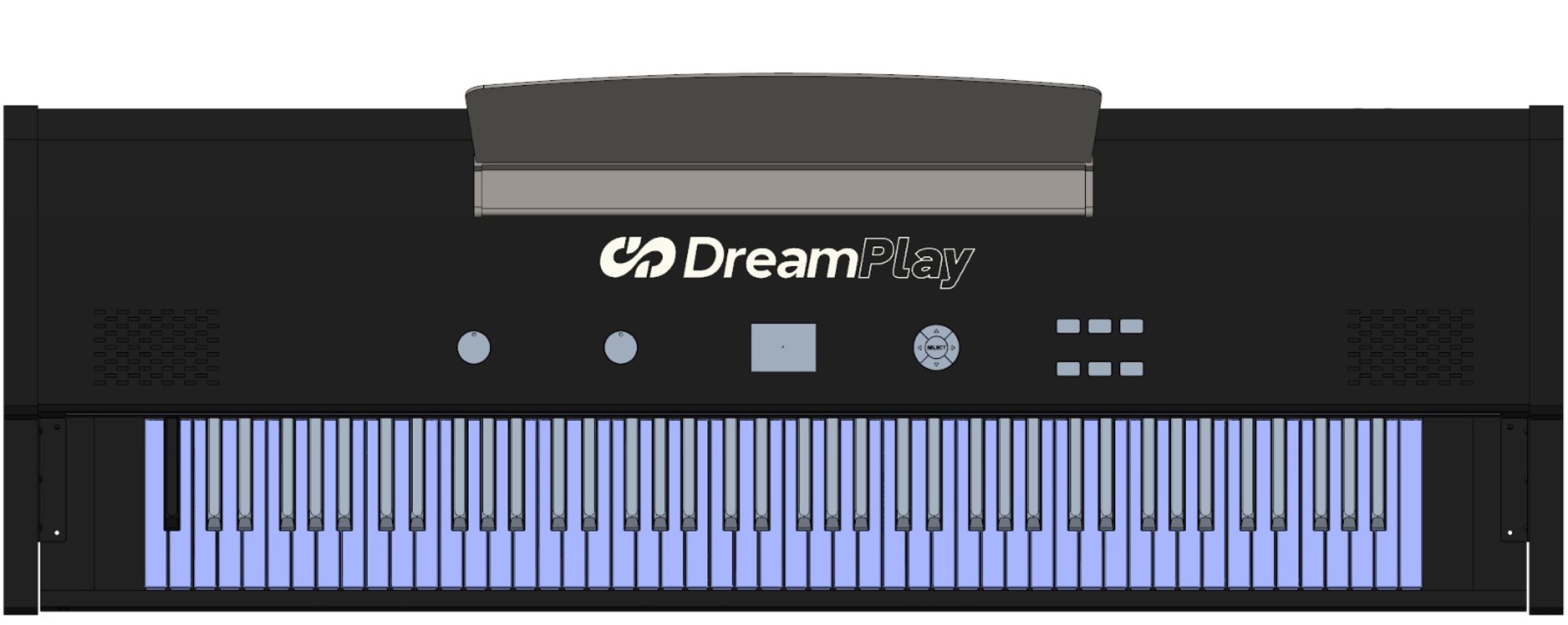 DreamPlay One front design render with full-length LED guide array